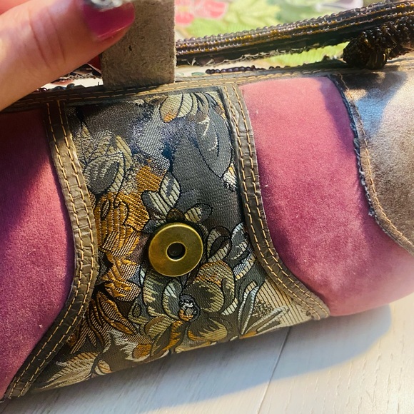 Mary Frances hardshell bag- purple , pewter colors EUC - Picture 3 of 10